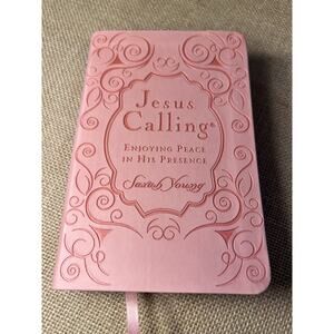 Jesus Calling: Enjoying Peace in His Presence by Sarah Young Pink Faux Leather